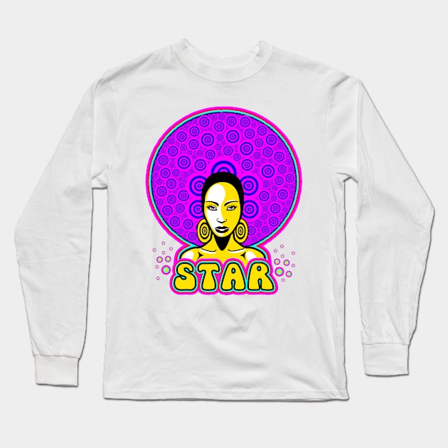 Seventies Star Long Sleeve T-Shirt by Maxsomma